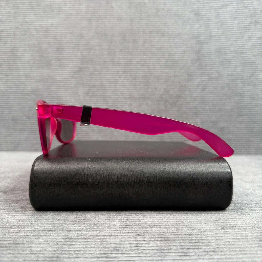 Zoo York Pink Translucent Wayfarer Y2K Sunglasses Blue Mirrored 20050-822650-ZYS